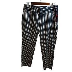 Elle Black and White Dress Pants with Tapered Leg